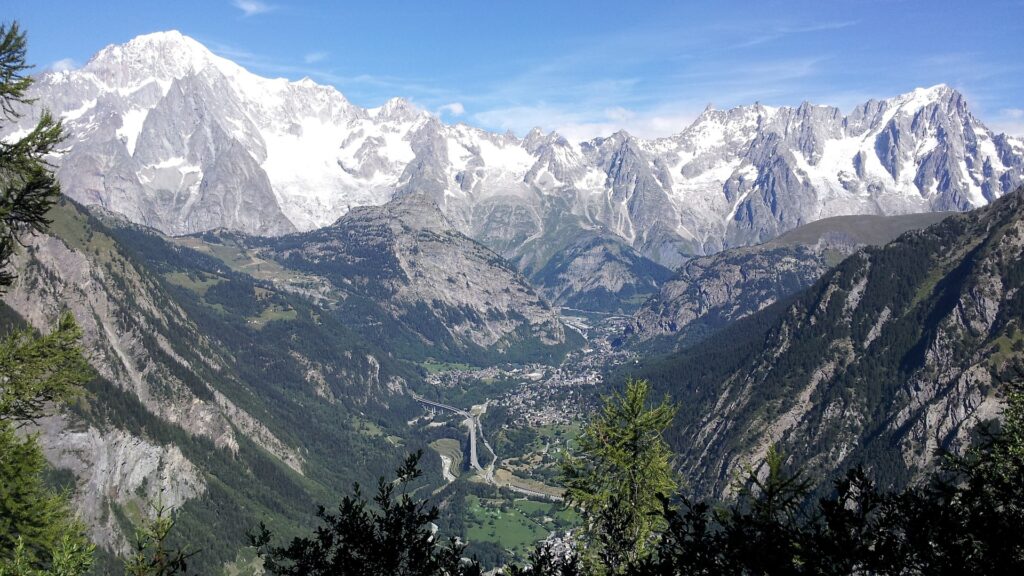 Le Mont blanc depuis Courmayeur